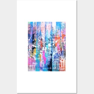 Vibrant Colorful Abstract artwork Posters and Art